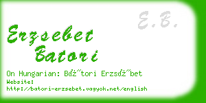 erzsebet batori business card